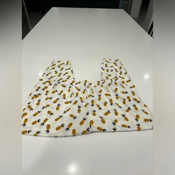 Old Navy pajama Mid-Rise Sunday Sleep Ultra-Soft Pajama Pants Pineapples Size L - Picture 2 of 10